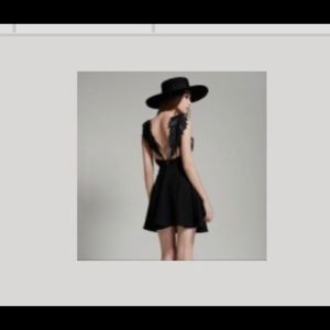 XYS-CM BLACK Winged Skater Dress